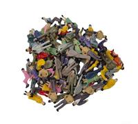 Gdfnmogo Assorted Painted Figures 100 Pcs for 1 50 Scale Model Trains, Realistic Human Models for Diorama Creation