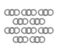 Gdfnmogo AXK2035 Thrust Needle Roller Bearings 20x35x2mm with AS2035 Washers - 10 Pcs Set for Heavy Load & Compact Applications, Oil Speed Rated 8500 RPM