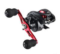 Gdfnmogo Baitcasting Reel 6.3:1 Gear Ratio with 10 N24 Magnets, Full Metal Spool Carp Fishing Reel for Left or Right Hand, Anti-Tangle Design(Left Red)