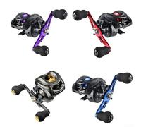 Gdfnmogo Baitcasting Reel 6.3:1 Gear Ratio with 10 N24 Magnets, Full Metal Spool Carp Fishing Reel for Left or Right Hand, Anti-Tangle Design(Left Blue)