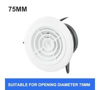 Gdfnmogo Baroom Office Air Flow Control 75200mm White Round Variable Wall Interior Vent Abs Ventilation ille Havi Removable for Panel(150mm)