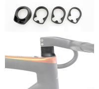 Gdfnmogo Bicycle Drop Handlebar Spacer for The One 28.6mm Fork, Plastic Stem Riser Kit with 5mm 10mm 13mm Heights, Lightweight Black Road Bike Accessory(D)
