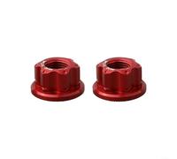 Gdfnmogo Bicycle Rear Wheel Axle Track Nut M10x1.0, For Traditional Bike, Aluminum Alloy Hub Nuts Set of 2, Black Red Blue Gold Green Purple(W/Logo Red)