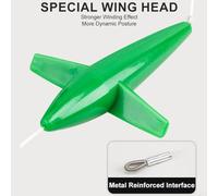 Gdfnmogo Big Game Fishing Teaser Rigged Crankbait, UV-Reflective Feather Trolling Lure with Carbon Steel Hooks, 22.5 cm / 151 g for Saltwater Tuna & Squid(C1)