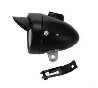 Gdfnmogo Bike LED Headlight,Vintage Bicycle Light,With Chrome Metal Case,160 Degree Viewing Angle,Perfect For Night Riding Safety(Black)