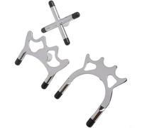 Gdfnmogo Billiard Bridge Head for Snooker and Pool Cues, Metal Three-Way Bridge with Rubber Feet, Multi-Angle Portable Cue Extension Tool for Billiard Table