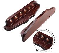 Gdfnmogo Billiard Cue Rack, 6-Slot Wooden Wall-Mount Holder for Pool, Snooker & Billiards, Lasting Solid Wood Construction, For Easy Installation(wine red)