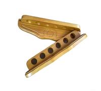 Gdfnmogo Billiard Pool Cue Rack 6-Slot Wooden Wall Mount Hanging Holder Stand for Snooker or Pool Sticks, Red Wood Construction, Easy Install for Home Game Room(yellow)