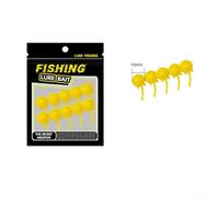 Gdfnmogo Biomimetic Fishing Bait, Soft Silicone Bead Lure with Dynamic Tail Movement and Adjustable Buoyancy, for Crucian & Grass Carp in Still Wate(10MM YELLOW)
