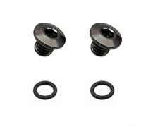 Gdfnmogo Brake Lever Bleed Screw, Alloy M5x5mm with O-For Ring for Integral Oil Disc Brake Systems, Rust- Lightweight Replacement(black)