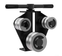 Gdfnmogo Brake Pipe Straightener and Bending Tool - Manual Iron Pipe Straightening Tool for Brake Lines, Rust-Resistant Black Hand Tool with Hardened Threaded Rod