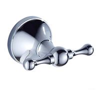 Gdfnmogo Brass Antique Coat Hook with Chrome Plated Finish, Vintage Wall Mounted Clothes Hanger for Bathroom, Hallway or Entryway, Single Space Saving Design with Installation Kit