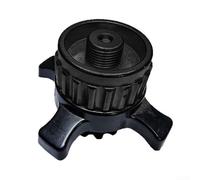 Gdfnmogo Camping Gas Canister Adapter Converts Campingaz-CV Easy-Clic to EN417 Threaded Valve, Durable-Brass Alloy Construction with Secure Lock(Black)