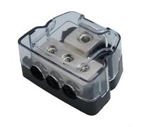 Gdfnmogo Car Audio Power Distribution Block - 1-In/2-Out, 1-In/3-Out or 1-In/4-Out Ground Distributor Junction Box for Modified Cars, Caravans & Yachts - Zinc Alloy +(0GA IN + 3 X 4GA OUT)