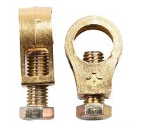 Gdfnmogo Car Battery Terminal, Pure Copper Construction, 10mm Stainless Steel Screw, Top Post Battery Clamp, Longer Service Life, Reduced Voltage Loss