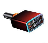 Gdfnmogo Car Charger with Retractable 4-in-1 USB Cable, Fast Charging for, Compatible with 12-24V Cars, Starlight Design, 80cm Extended Len(RED)