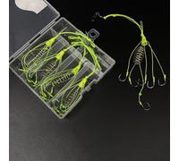 Gdfnmogo Carbide-Tipped Carp Fishing Hooks, High-Carbon Steel with Plastic Coating, Inline Feeder Rig Set for Reservoirs, Lakes, Rivers and Sea Fishing(7#)