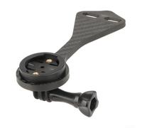 Gdfnmogo Carbon Fiber Computer Mount For Garmin For Bryton F12 Handlebar, Lightweight Camera Light Bracket, 126X40mm Cycling Accessory Black(C)