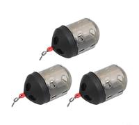 Gdfnmogo Carp Feeder Cage, Maggot & Groundbait Basket for River Fishing, Plastic + Elastic Shock-Absorbing Design, 26mm × 48mm, 29g(3PACK)