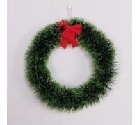 Gdfnmogo Christmas Wreath Door Hanging Artificial Garland Wall Decor for Festive Holiday Season Decoration, 35cm Diameter in White or Green(Green)