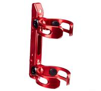 Gdfnmogo CNC Aluminum Folding Bike Seatpost Bottle Cage Adapter, For Brompton, For Dahon, For Birdy 32-36mm Tube Mount Holder Black(Red)
