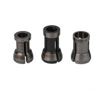 Gdfnmogo Collet Chuck Set for Electric Router and Engraving Trimming Machine, Carbon Steel 6mm/6.35mm/8mm, 1 or 3 Pieces, Fits Wood Milling Cutter(3pcs)