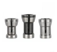 Gdfnmogo Collet Chuck Set for Electric Router and Engraving Trimming Machine, Carbon Steel 6mm/6.35mm/8mm, 1 or 3 Pieces, Fits Wood Milling Cutter(6.35mm)