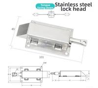 Gdfnmogo Collision Latch Cabinet Lock Connecting Rod for Van, Trailer, Caravan, Bus & Fire Engine Doors - Stainless Steel and Carbon Steel Door Tongue with Smooth(STAINLESS STEEL)
