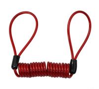 Gdfnmogo Colors Rope Having Lock Watertight for Disc Motorcycle Cable Brake Reminder Theft 120cm Holder Spring Plus Steel in Multiple Wire (RED)