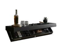 Gdfnmogo Concealed Wall Mounted Storage Shelf-Hidden Floating Wooden Rack With Secret Compartment For Living Room Home Office Organization Space Saving Design 40x21x7.2cm(black)