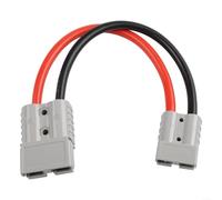 Gdfnmogo Connector, Waterproof Battery Charging Cable 50A, 6AWG/8AWG Tinned Copper Wire With Silicone Jacket, IP65 Rated, 0.98ft, Black+Red(6AWG)