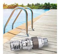 Gdfnmogo Copper Self-Locking Quick Connect Adapter for Diving Full Face Second Stage Regulator with Adjuster, Silver