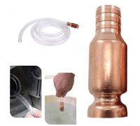 Gdfnmogo Copper Siphon Pump Connector for Manual Liquid Transfer, Hand Pump Fitting for Water, Fuel, Oil or Paint, Brass Shaker Design Transfers up to 3.5