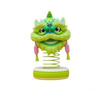 Gdfnmogo Creative Spring Lion Dance Car Ornament for Cars in the Car, Red Pink Yellow Decorative Hanging Accessory with High Universality Fitm(GREEN)