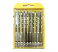 Gdfnmogo Cross Four for Edge Eccentric Drill Set 10 Pieces With Threaded Chip Removal Groove For Efficient Cooling And Fast Drilling On Various Materials