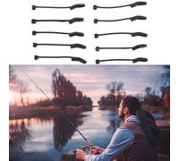 Gdfnmogo D-Rig Kickers Carp Fishing Accessories Rubber Hook Sleeves Anti-Tangle Aligners for Ronnie Rigs Terminal Tackle, Black, Sizes S 26mm M 32mm L 36mm, Carp(M 50pcs)