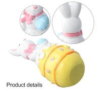 Gdfnmogo Easter Bunny Decorations with Resin Easter Egg Ornaments for Home Holiday Party Gifts, Yellow Pink Options(YELLOW)