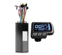 Gdfnmogo Ebike Brushless Motor Controller and LCD Display Throttle Handlebar Kit, 30A Aluminum Alloy Controller with Intelligent Cruise, Three-Speed(36V48V)