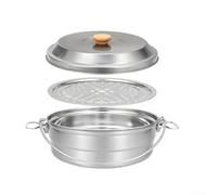 Gdfnmogo Efficient Stainless Steel Portable Steamer For Rice And Noodle Soup With Three Ply Heat Distribution And Seamless Interior For Outdoor Self Driving Tours