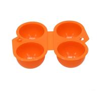 Gdfnmogo Egg Holder Container Case, Shockproof Plastic 2-Grid Design for Secure Outdoor Camping and Picnic Egg Storage, 11.5 x 6.8 x 6.9 cm, 45 g(ORANGE)