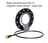 Gdfnmogo Electric For Bicycle Dual Hall Pedal Assist Sensor with 8/12 Magnetic Integrated PAS, Waterproof Connector, High Accuracy PC Material Power(12 magnets)(Right Place)