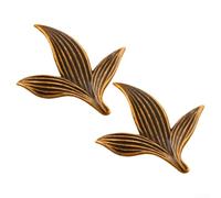 Gdfnmogo Elegant Floral Design Pulls for Cabinets and Drawers, Zinc Alloy for Everyday Use (Bronze-1)