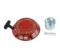 Gdfnmogo Engine Recoil Starter Pull Start With Cup, For 4HP 5.5HP 6.5HP GX168, Generator Lawn Mower Replacement Part Red Metal