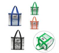 Gdfnmogo Extra Large 8L Insulated Cooler Bag with Oxford Cloth and PEVA Foil Lining for Keeping Food and Drinks Cold or Warm, Thermal Lunch(black)