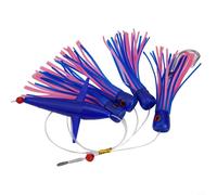 Gdfnmogo Feather Rig Trolling Lure for Big Game Fishing - 210g Metal-Plastic For Daisy Chain with Luminescent Squid & Tuna Imitation, Saltwater & Deepwater Use(For C4)