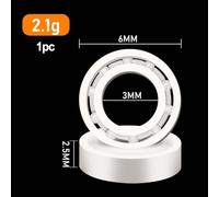 Gdfnmogo Fishing Reel Ceramic Bearing Replacement Part, Zirconia Material for High Speed, Smooth, Low Noise Reel Performance, Corrosion Resistant, Long Life(3 * 6 * 2.5mm)