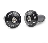Gdfnmogo Fit End for Bicycle and Motorcycle, Aluminium Alloy Bar Ends with Screw In Handle Grips, Road Cycling Handle Protection and Mountain Bike Bar Stoppers(Black)