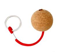 Gdfnmogo Floating Cork Ball Key Ring Set for For Kayak, Canoe, Sailing and Boating Accessories, Buoyant Rope Keychain Holder to Keep Boat or House Keys(Red)