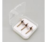 Gdfnmogo Fly Fishing Mayfly Lure Set with Feather Wing Design, 3pcs Steel Hook Baits for Trout, Salmon, Bass and Catfish, Natural Floating Action Freshwater Flies for(10#)