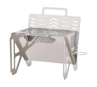 Gdfnmogo Foldable Wood Stove Stainless Steel 4-Level Grill Lightweight | Stainless Steel Campfire Grill With 4 Level Adjustable Rack, Ultralight Backpacking Stove For Outdoor Cooking